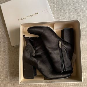 Black Satin Ankle booties